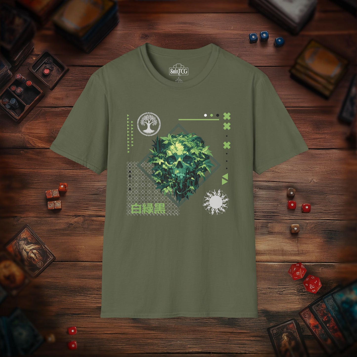 Green Black White T-Shirt