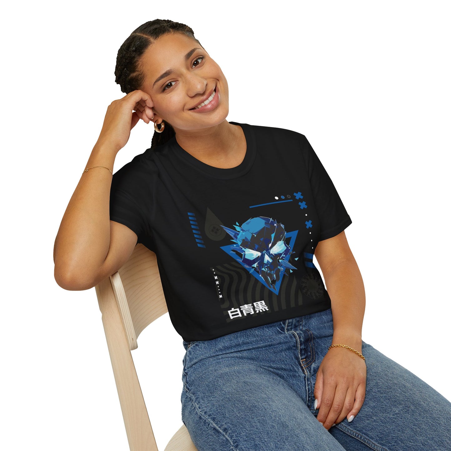 Blue Black White T-Shirt