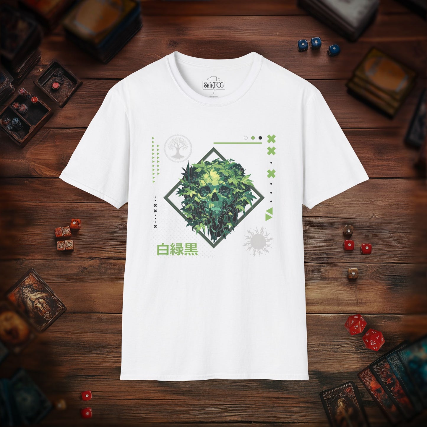 Green Black White T-Shirt